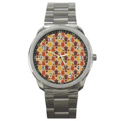 Sea Turtle Sea Life Pattern Sport Metal Watch