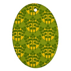 Texture Plant Herbs Green Ornament (oval) by Mariart