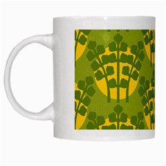 Texture Plant Herbs Green White Mugs by Mariart