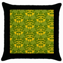 Texture Plant Herbs Green Throw Pillow Case (black) by Mariart