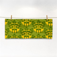 Texture Plant Herbs Green Hand Towel