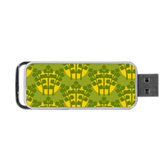 Texture Plant Herbs Green Portable Usb Flash (two Sides) by Mariart