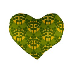 Texture Plant Herbs Green Standard 16  Premium Heart Shape Cushions by Mariart