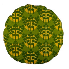 Texture Plant Herbs Green Large 18  Premium Flano Round Cushions by Mariart