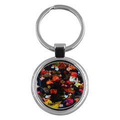 Leaves And Puddle Key Chains (round)  by okhismakingart