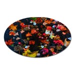 Leaves and Puddle Oval Magnet Front