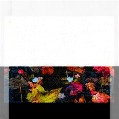 Leaves And Puddle Rectangular Jigsaw Puzzl by okhismakingart