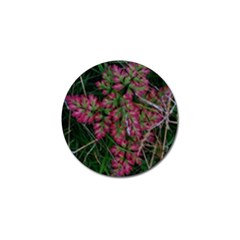 Pink-fringed Leaves Golf Ball Marker by okhismakingart