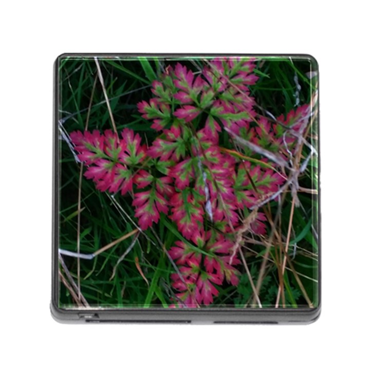 Pink-Fringed Leaves Memory Card Reader (Square 5 Slot)