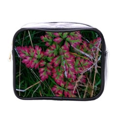 Pink-fringed Leaves Mini Toiletries Bag (one Side) by okhismakingart