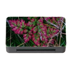 Pink-fringed Leaves Memory Card Reader With Cf by okhismakingart