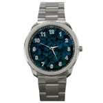 Columbine Leaves Sport Metal Watch Front