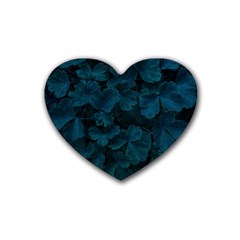 Columbine Leaves Rubber Coaster (heart)  by okhismakingart