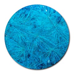 Turquoise Pine Round Mousepads by okhismakingart