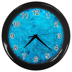 Turquoise Pine Wall Clock (black) by okhismakingart