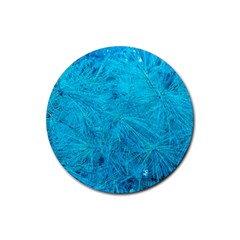 Turquoise Pine Rubber Round Coaster (4 Pack)  by okhismakingart