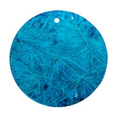 Turquoise Pine Round Ornament (two Sides) by okhismakingart