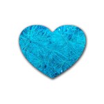 Turquoise Pine Rubber Coaster (Heart)  Front