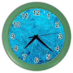 Turquoise Pine Color Wall Clock by okhismakingart