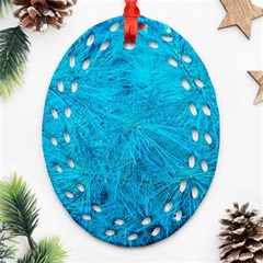 Turquoise Pine Oval Filigree Ornament (two Sides) by okhismakingart