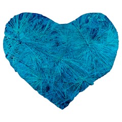 Turquoise Pine Large 19  Premium Heart Shape Cushions by okhismakingart