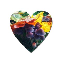 Mushrooms Heart Magnet by okhismakingart