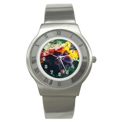 Mushrooms Stainless Steel Watch by okhismakingart