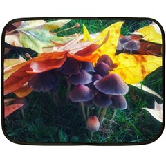 Mushrooms Fleece Blanket (mini) by okhismakingart