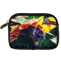 Mushrooms Digital Camera Leather Case by okhismakingart