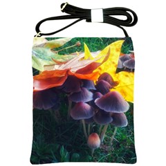 Mushrooms Shoulder Sling Bag by okhismakingart