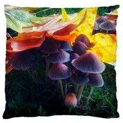 Mushrooms Large Cushion Case (two Sides) by okhismakingart