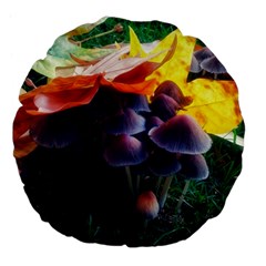 Mushrooms Large 18  Premium Flano Round Cushions by okhismakingart