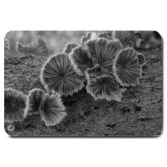 Tree Fungus Black And White Large Doormat  by okhismakingart