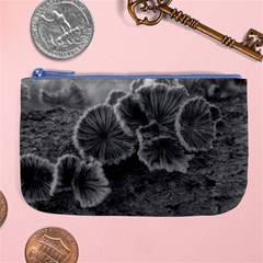 Tree Fungus Black And White Large Coin Purse by okhismakingart