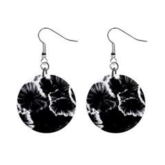 Tree Fungus High Contrast Mini Button Earrings by okhismakingart