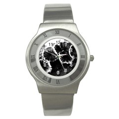 Tree Fungus High Contrast Stainless Steel Watch by okhismakingart