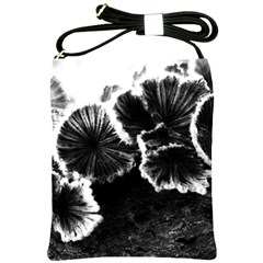 Tree Fungus High Contrast Shoulder Sling Bag by okhismakingart