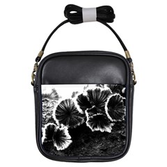 Tree Fungus High Contrast Girls Sling Bag by okhismakingart