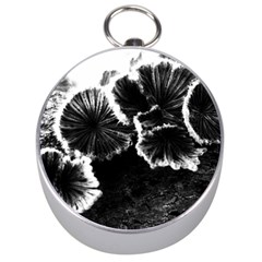 Tree Fungus High Contrast Silver Compasses by okhismakingart