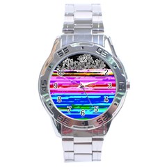 Static Wall Queen Annes Lace Version Iii Stainless Steel Analogue Watch by okhismakingart