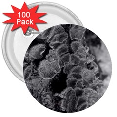 Tree Fungus Branch Vertical Black And White 3  Buttons (100 Pack)  by okhismakingart