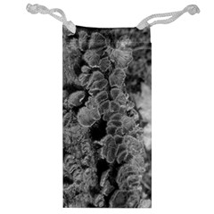 Tree Fungus Branch Vertical Black And White Jewelry Bag by okhismakingart