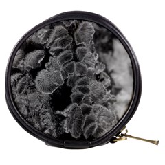 Tree Fungus Branch Vertical Black And White Mini Makeup Bag by okhismakingart