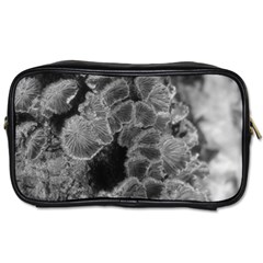 Tree Fungus Branch Vertical Black And White Toiletries Bag (one Side)