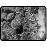 Tree Fungus Branch Vertical Black and White Fleece Blanket (Large)  80 x60  Blanket Front