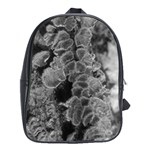 Tree Fungus Branch Vertical Black and White School Bag (XL) Front