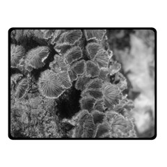 Tree Fungus Branch Vertical Black And White Double Sided Fleece Blanket (small)  by okhismakingart