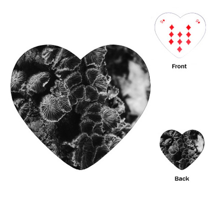 Tree Fungus Branch Vertical High Contrast Playing Cards (Heart)