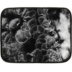 Tree Fungus Branch Vertical High Contrast Double Sided Fleece Blanket (mini)  by okhismakingart