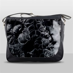 Tree Fungus Branch Vertical High Contrast Messenger Bag by okhismakingart